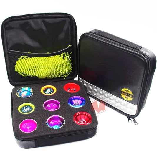 ACEYO Leder YOYO Tasche 9 Löcher Yo-yo Eintritt Paket Professionelle Yoyo Sammler Tasche 3D Oberfläche Yoyo Tasche