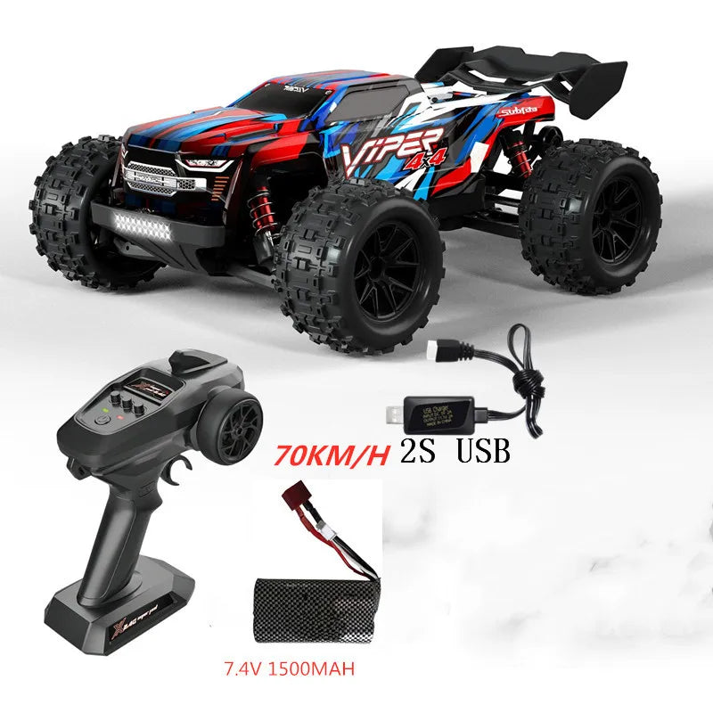 Professioneller 1:16 80 km/h bürstenloser RC-Rennwagen mit 3S-Batterie 2,4 G 1:16 4WD RC-Auto Off-Road ClimbingTruck Hochgeschwindigkeitsmodell
