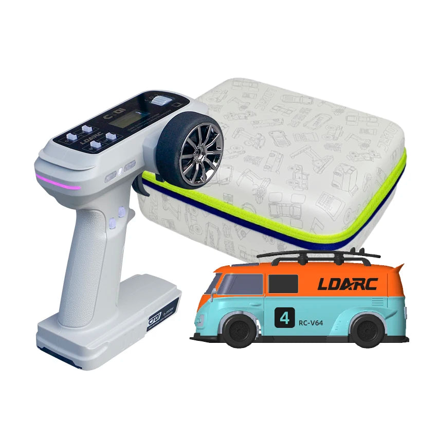 LDARC 1:64 V64 RTR Mini Elektro-RC-Automodell 2,4 GHz Lange Akkulaufzeit Desktop-RC-Auto Mini-Rennwagen Unterhaltungsspielzeug