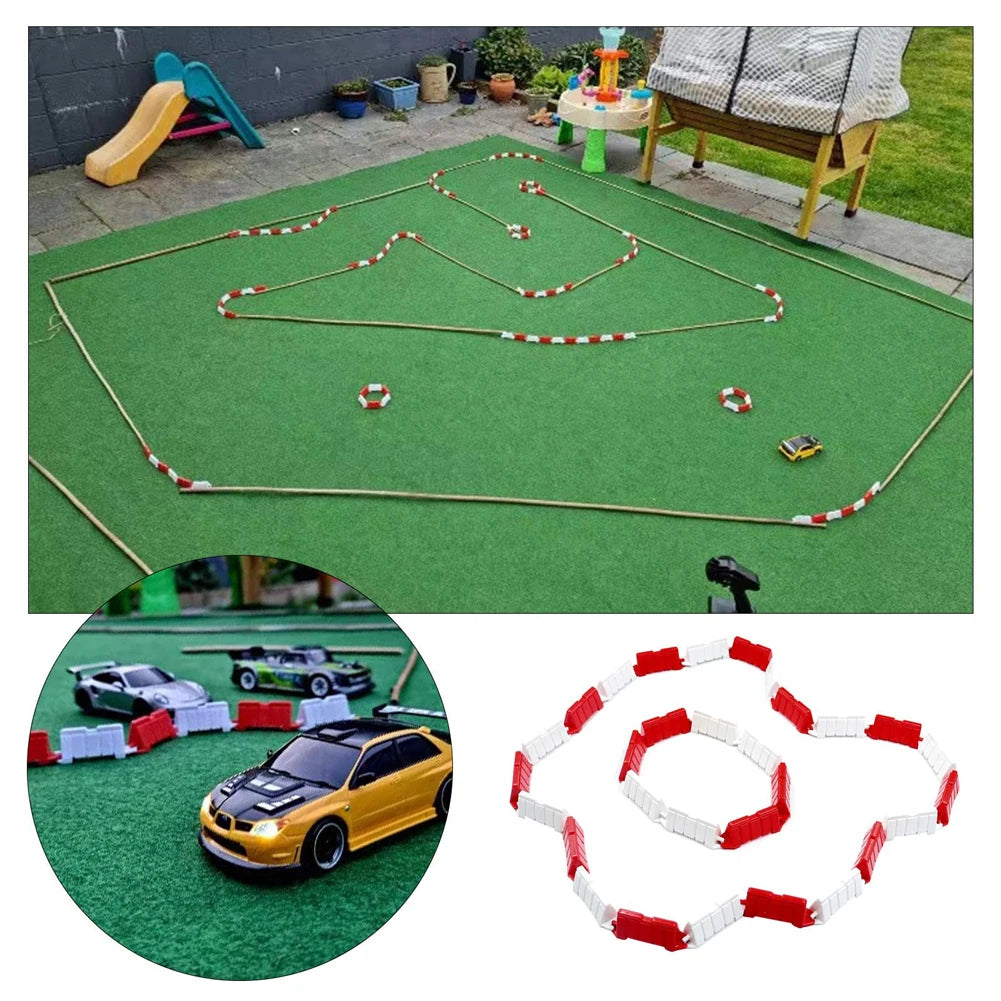 Straßenbarriere RC Auto Rennstrecke Hindernis Feldzaun Mini Verkehr Straßenblock Spielzeug für 1/14 1/16 1/18 1/24 1/28 Mini RC Auto