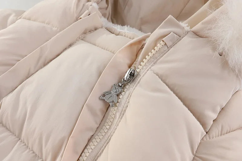 Winter Neugeborenen Baby Mädchen Kleidung Verdicken Baby Strampler Mit Handschuhe Warme Baby Overall Mit Kapuze Plus Samt kinder Kleidung 0-18M