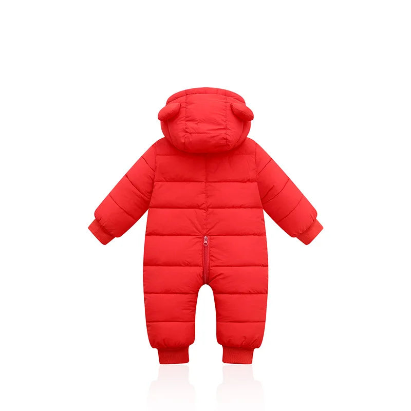Winter Baby Neugeborenen Plus Samt Overalls Kleidung Säuglings Jungen Mädchen Warme Starke Overall Mit Kapuze Outfits Unten Baumwolle kinder Strampler