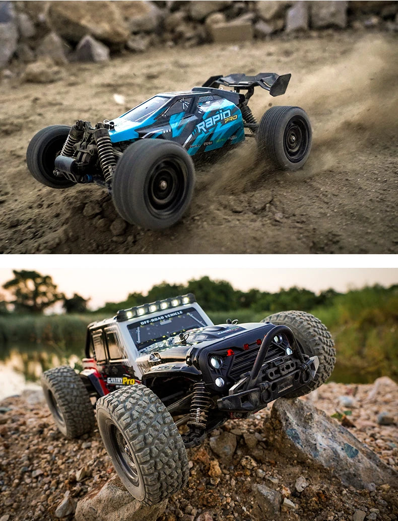 Teeggi 16101/16102 PRO 1:16 Hochgeschwindigkeits-RC-Auto mit LED-Licht Drift 70 km/h 4WD RC Off-Road-Auto Monster Truck Spielzeug für Kinder Geschenke