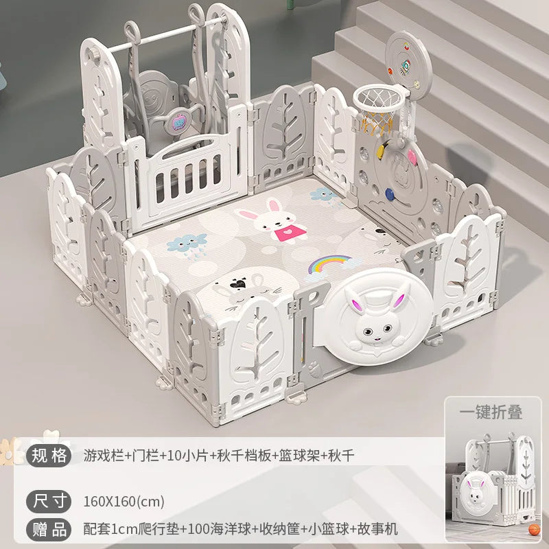 Kinderspielzaun Baby Indoor Haushalt Krabbelmatte Schutzzaun Baby Boden Kleinkind Sicherheitszaun Paradies