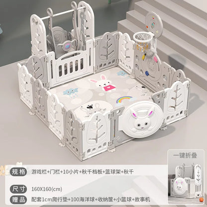 Kinderspielzaun Baby Indoor Haushalt Krabbelmatte Schutzzaun Baby Boden Kleinkind Sicherheitszaun Paradies