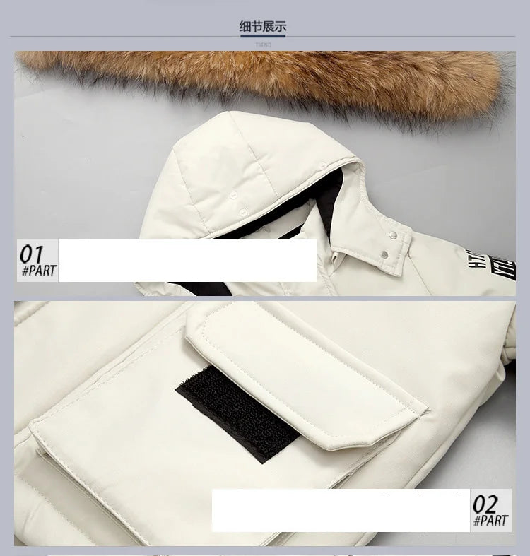 Kinder Kleidung Set Baby Winter Warme Daunen Jacken parka Jungen Dicken Overall Infant mantel kleinkind Mädchen Kleidung Kinder Schneeanzug