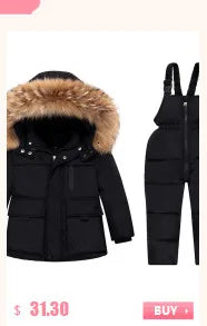 Kinder Kleidung Set Baby Winter Warme Daunen Jacken parka Jungen Dicken Overall Infant mantel kleinkind Mädchen Kleidung Kinder Schneeanzug