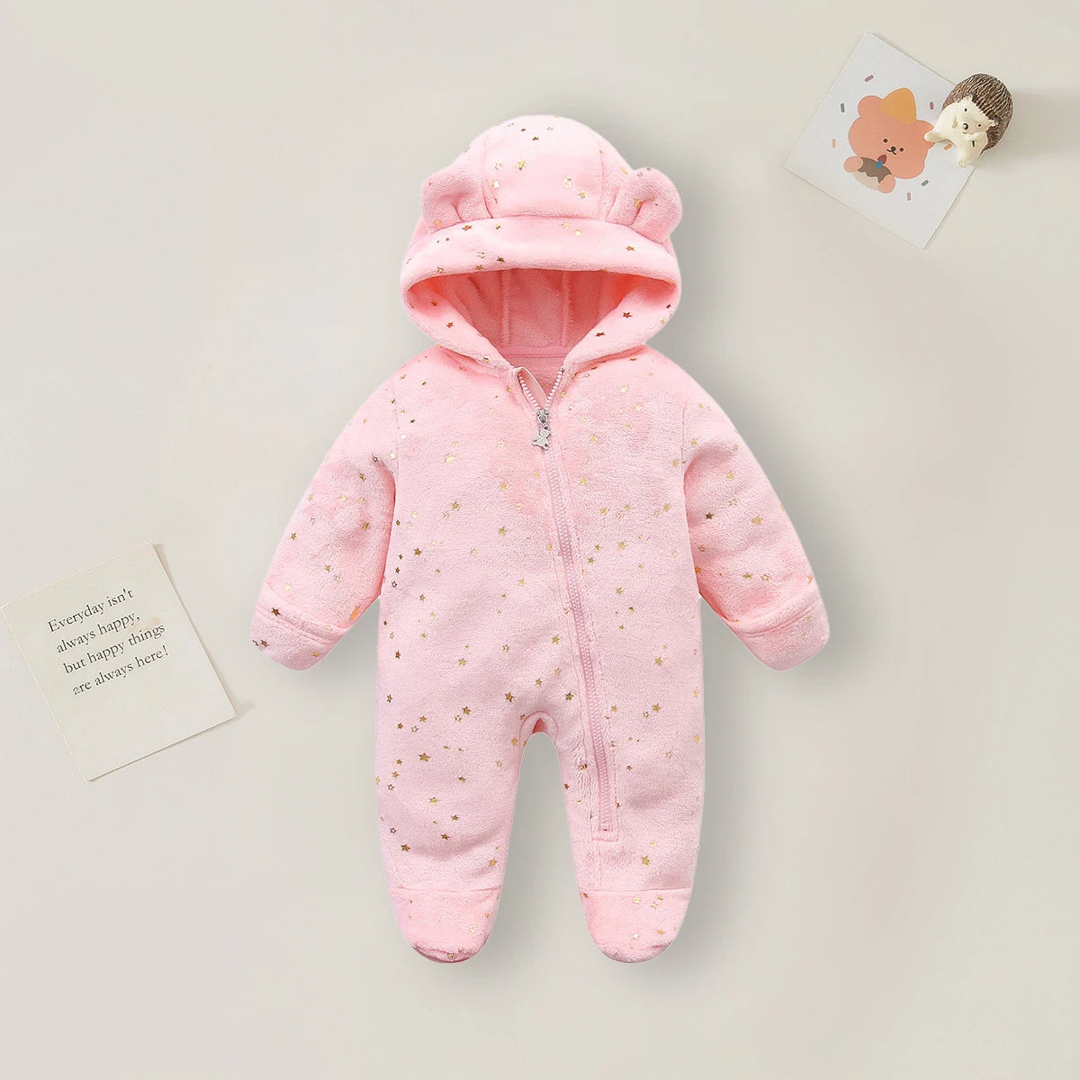 AYNIGIELL 0-12M Cartoon Neugeborenen Body Warme RompersSoft Neugeborenen Baby Kleidung Flanell Herbst Winter Baby Jungen Mädchen Overall