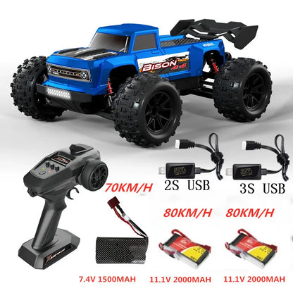 Professioneller 1:16 80 km/h bürstenloser RC-Rennwagen mit 3S-Batterie 2,4 G 1:16 4WD RC-Auto Off-Road ClimbingTruck Hochgeschwindigkeitsmodell