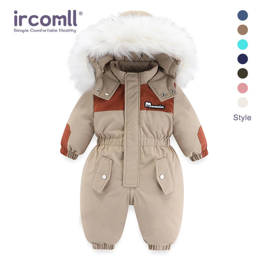 -30 Grad Winter Baby Kleidung Overalls Outwear Anzüge Für Kleinkinder Baby Ski Anzug Dicken Baby Overall Wasserdicht Mit Kapuze Für mädchen