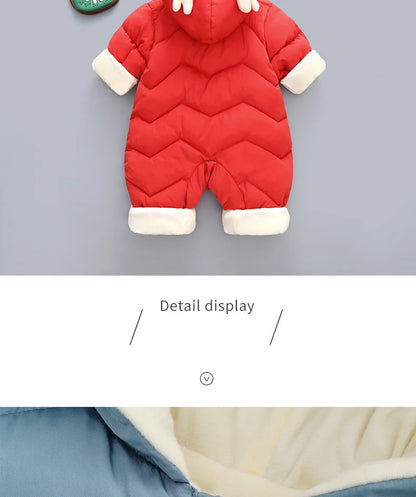Neue geboren Warme Baby mantel Winter Mit Kapuze Strampler Dicke Overall Overalls Schneeanzug Kinder Jungen Kleidung kinder kleidung DropShipping