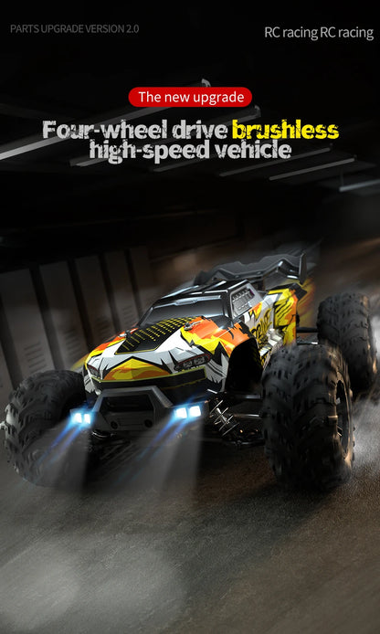 Teeggi 16101/16102 PRO 1:16 Hochgeschwindigkeits-RC-Auto mit LED-Licht Drift 70 km/h 4WD RC Off-Road-Auto Monster Truck Spielzeug für Kinder Geschenke