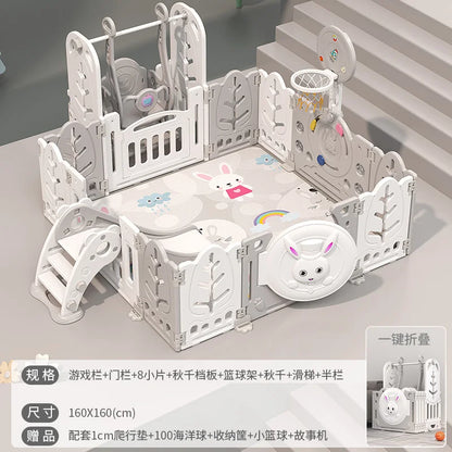 Kinderspielzaun Baby Indoor Haushalt Krabbelmatte Schutzzaun Baby Boden Kleinkind Sicherheitszaun Paradies