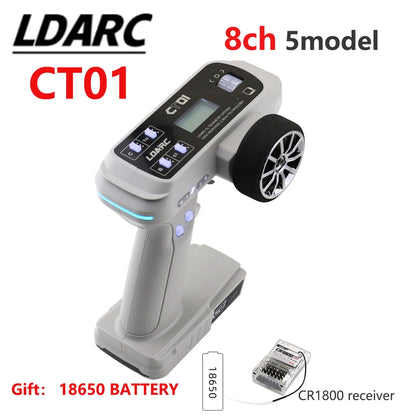 LDARC CT01 8CH Gun Control Fernbedienung CR1800 Empfänger RC Modell Auto Boot Englisch LCD Fernbedienung Daten Spannung Rückkehr