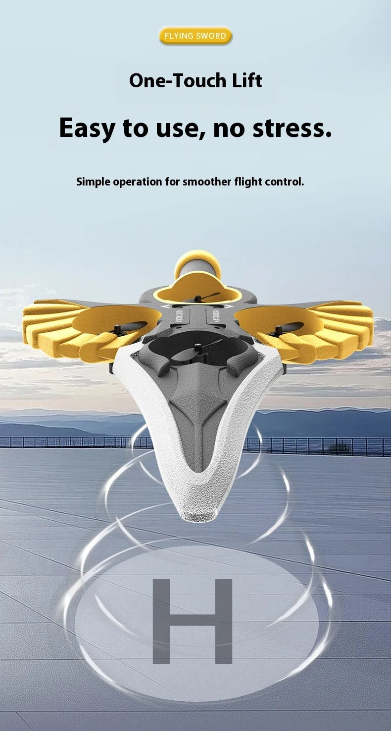 Ferngesteuertes fliegendes Schwert, ferngesteuertes Stunt-Flugschwert, neues ferngesteuertes ferngesteuertes Flugzeug, 360-Grad-Geste, ferngesteuertes Schwert