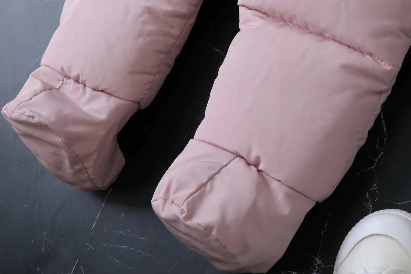 2024 neue Winter Baby Strampler Dicke Warme Infant Mit Kapuze Innen Fleece Overall Neugeborenen Jungen Mädchen Overalls Kleinkind Kleidung Set