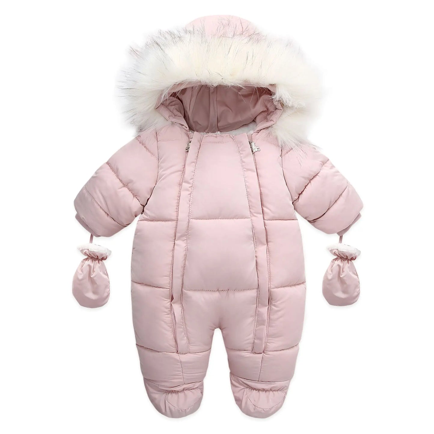 2024 neue Winter Baby Strampler Dicke Warme Infant Mit Kapuze Innen Fleece Overall Neugeborenen Jungen Mädchen Overalls Kleinkind Kleidung Set