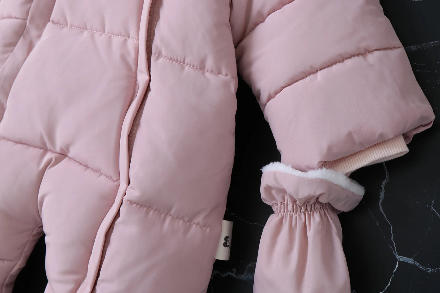 2024 neue Winter Baby Strampler Dicke Warme Infant Mit Kapuze Innen Fleece Overall Neugeborenen Jungen Mädchen Overalls Kleinkind Kleidung Set