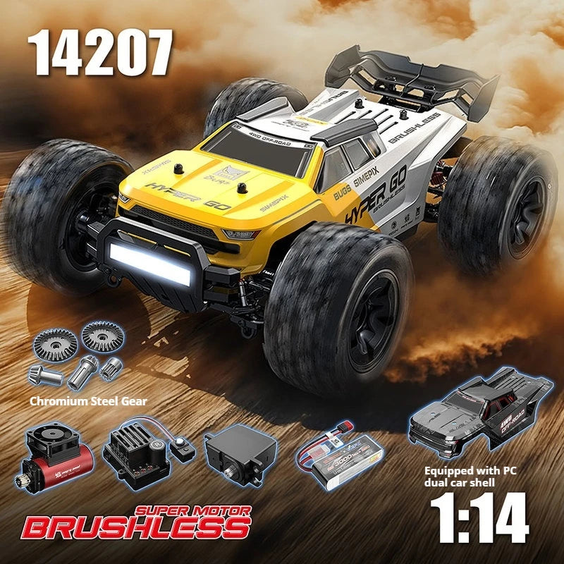 RC Monstertruck Hochgeschwindigkeit 51 km/h MJX HYPER GO Bürstenloses RC-Auto