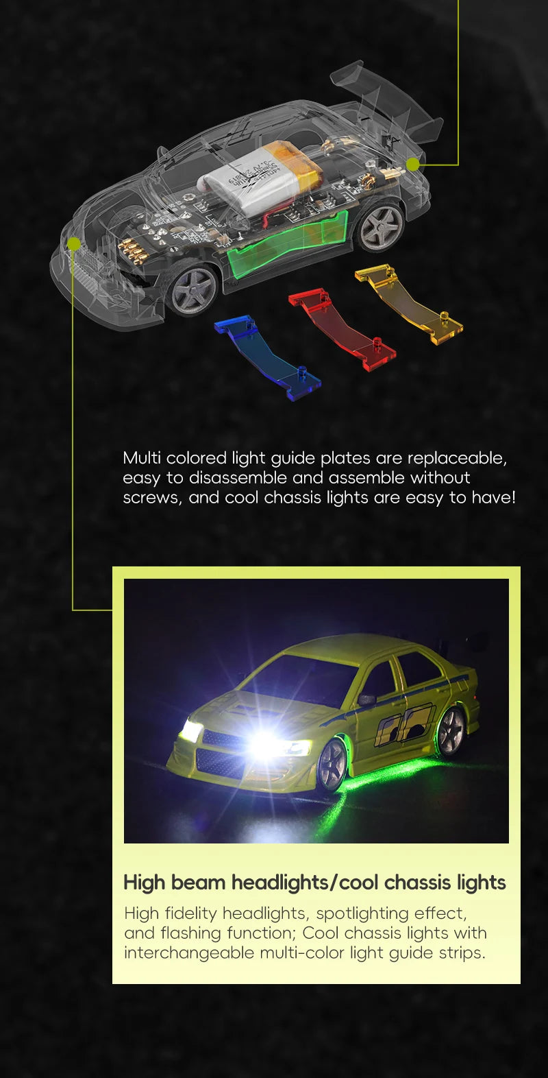 Turbo Racing 1/76 C76 Flat Running Racing MINI RTR Fernbedienung Modell On-road Auto Desktop Spielzeug für Erwachsene kinder Spielzeug