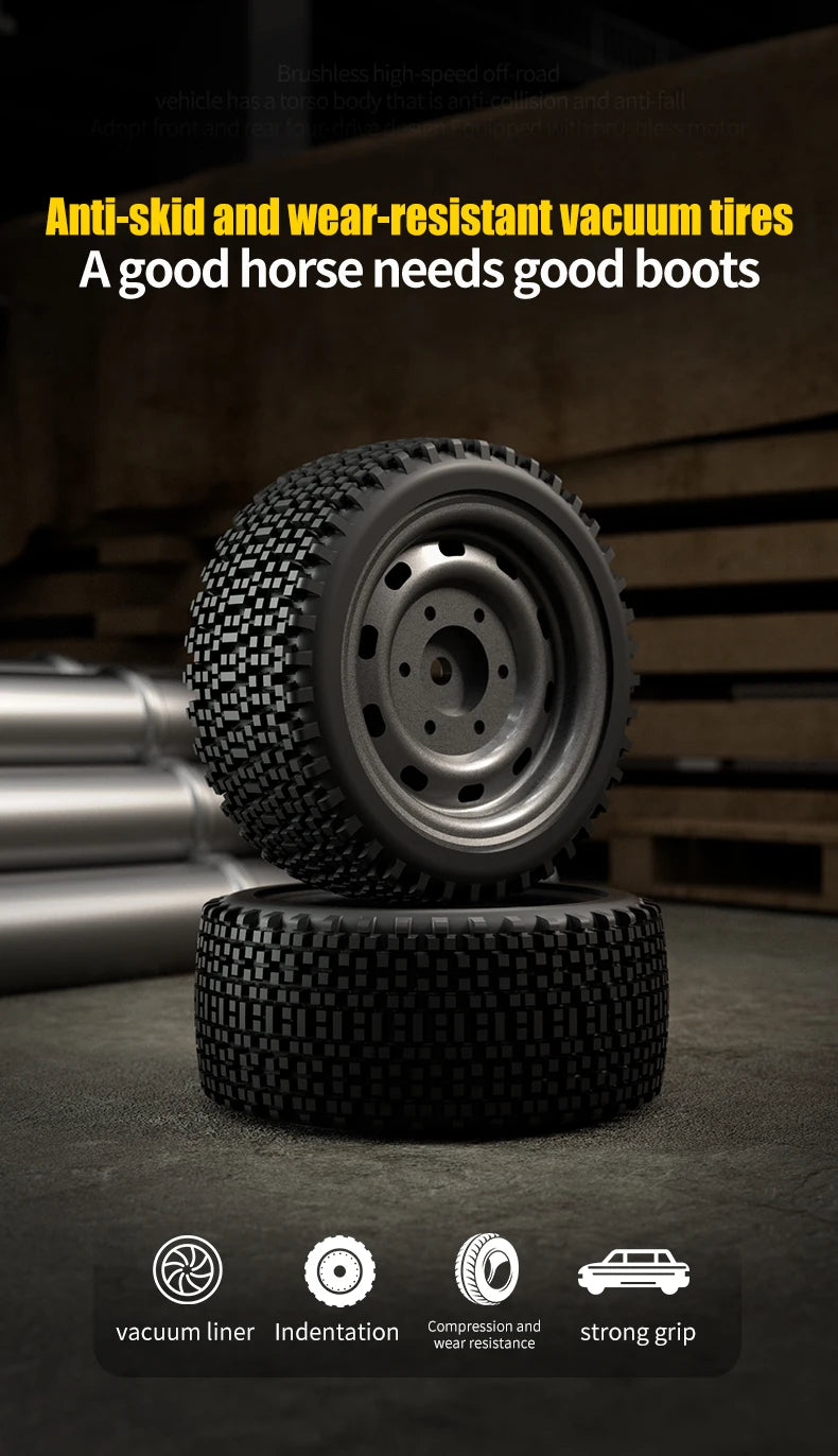 Teeggi 16101/16102 PRO 1:16 Hochgeschwindigkeits-RC-Auto mit LED-Licht Drift 70 km/h 4WD RC Off-Road-Auto Monster Truck Spielzeug für Kinder Geschenke