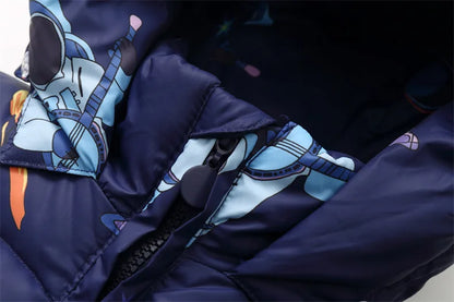 Kinder Winter Overalls wasserdichte Kapuze Mädchen Daunen jacke Baby Boy warmen Overall Kleinkind Mädchen Kunst pelz Ski anzug Kinder Schnee anzug