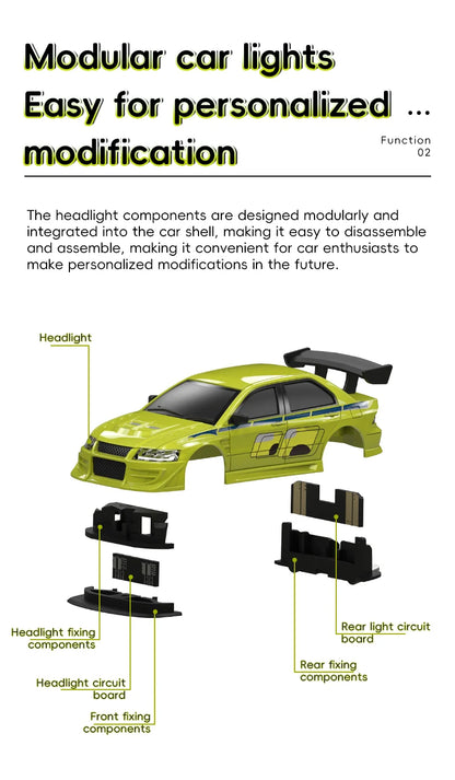 Turbo Racing 1/76 C76 Flat Running Racing MINI RTR Fernbedienung Modell On-road Auto Desktop Spielzeug für Erwachsene kinder Spielzeug