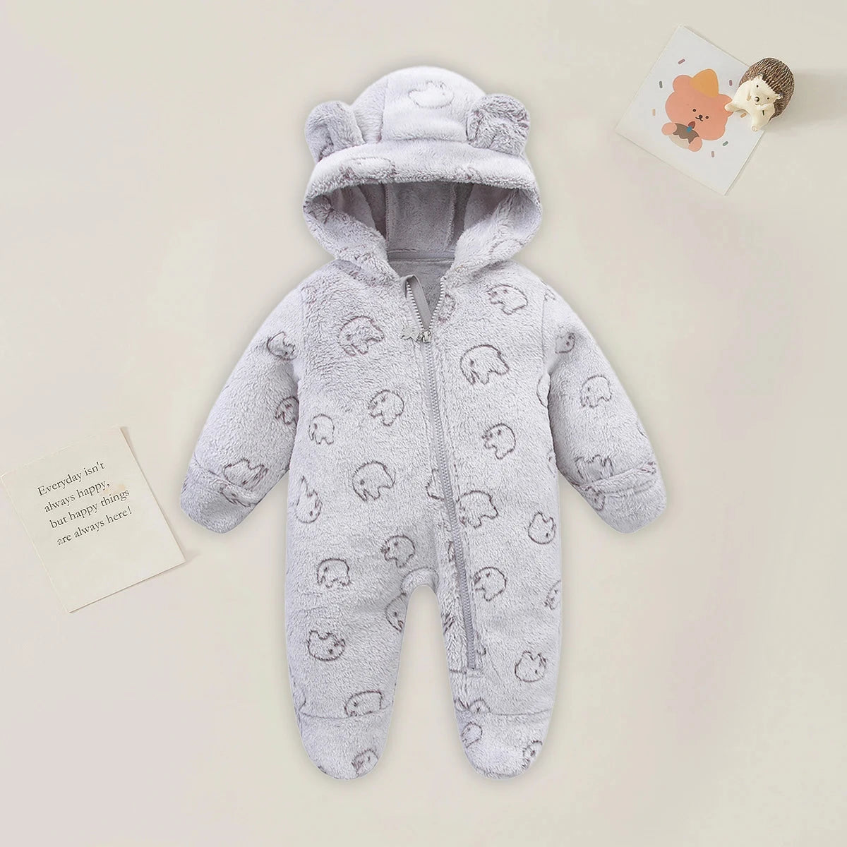AYNIGIELL 0-12M Cartoon Neugeborenen Body Warme RompersSoft Neugeborenen Baby Kleidung Flanell Herbst Winter Baby Jungen Mädchen Overall