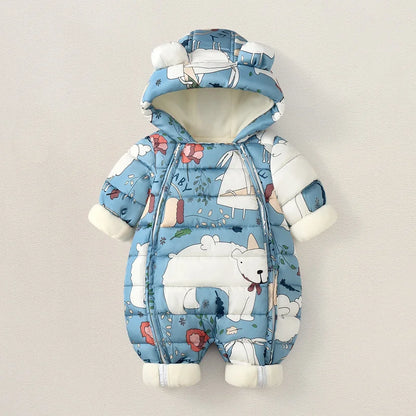 Neue geboren Baby kleidung Warme Fleece Strampler Bodys Baby Jungen Kostüm Infant Mädchen Kleidung Cartoon Insgesamt Oberbekleidung Overalls