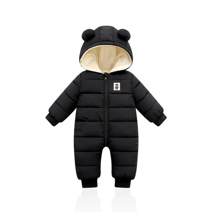 Winter Baby Neugeborenen Plus Samt Overalls Kleidung Säuglings Jungen Mädchen Warme Starke Overall Mit Kapuze Outfits Unten Baumwolle kinder Strampler