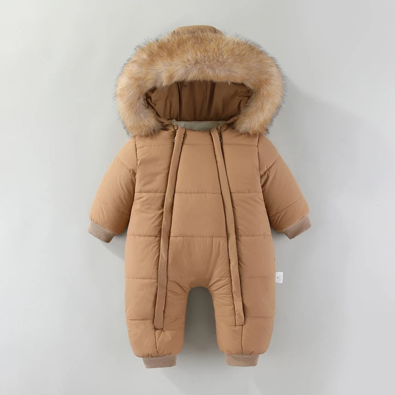Neugeborenen Baby Overall Herbst und Winter Baby Strampler Warme Säuglings Schneeanzug Jungen Kleidung Verdicken Baby Ski Anzug Mädchen Mantel 0-18M