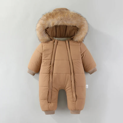 Neugeborenen Baby Overall Herbst und Winter Baby Strampler Warme Säuglings Schneeanzug Jungen Kleidung Verdicken Baby Ski Anzug Mädchen Mantel 0-18M