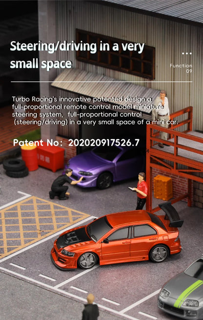 Turbo Racing 1/76 C76 Flat Running Racing MINI RTR Fernbedienung Modell On-road Auto Desktop Spielzeug für Erwachsene kinder Spielzeug