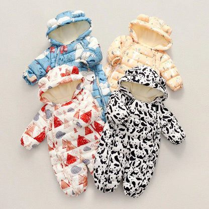 Neue geboren Baby kleidung Warme Fleece Strampler Bodys Baby Jungen Kostüm Infant Mädchen Kleidung Cartoon Insgesamt Oberbekleidung Overalls