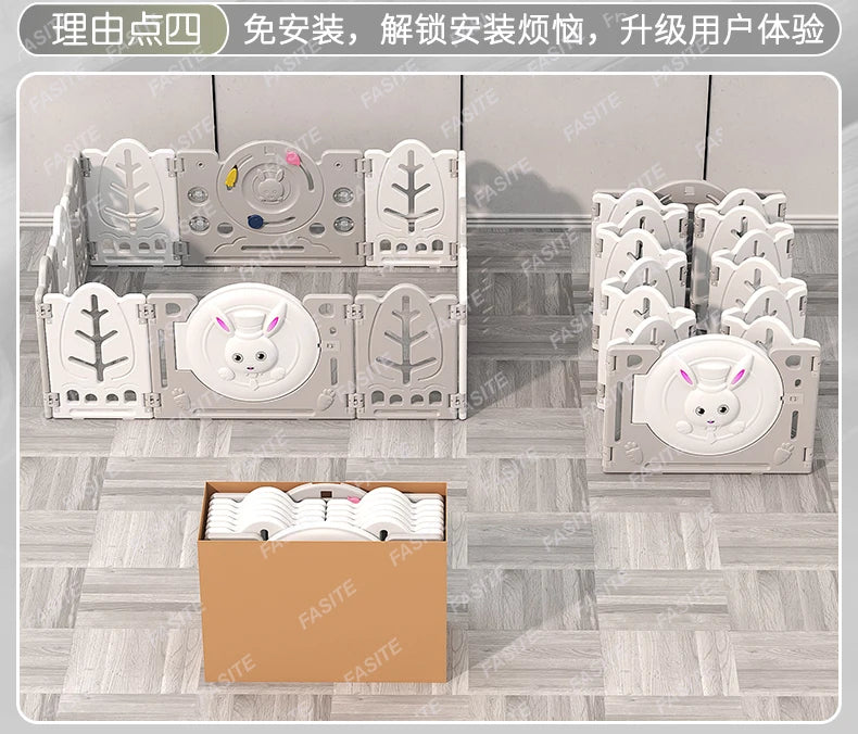 Kinderspielzaun Baby Indoor Haushalt Krabbelmatte Schutzzaun Baby Boden Kleinkind Sicherheitszaun Paradies