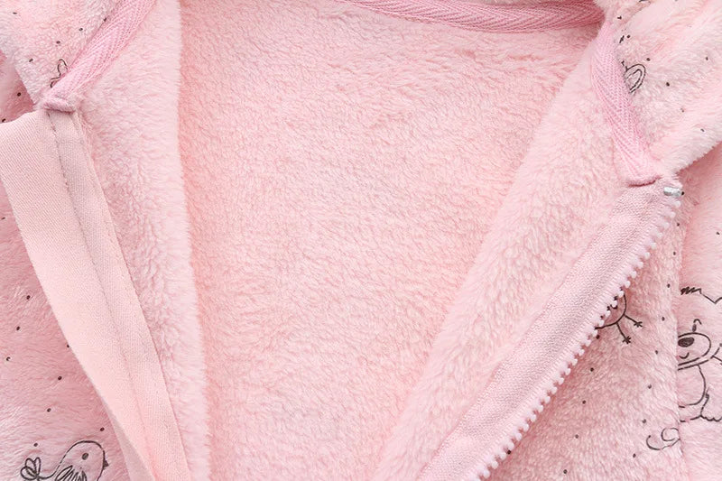 AYNIGIELL 0-12M Cartoon Neugeborenen Body Warme RompersSoft Neugeborenen Baby Kleidung Flanell Herbst Winter Baby Jungen Mädchen Overall