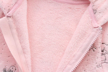 AYNIGIELL 0-12M Cartoon Neugeborenen Body Warme RompersSoft Neugeborenen Baby Kleidung Flanell Herbst Winter Baby Jungen Mädchen Overall