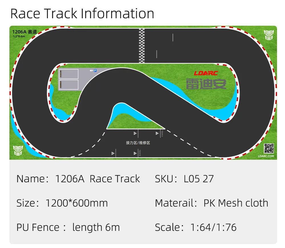 LDARC Tragbare Gummimatte für Rennstrecke, 160 x 90 mm, 120 x 60 mm, 240 x 120 mm, 240 x 240 mm, RC 1/76 1/64 1/58 Mini-Auto-Track-Rennzubehör