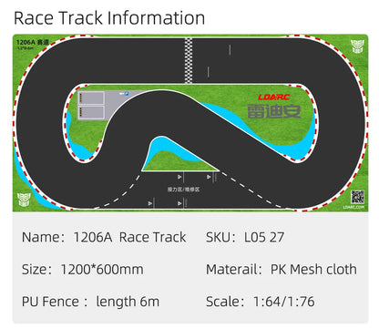 LDARC Tragbare Gummimatte für Rennstrecke, 160 x 90 mm, 120 x 60 mm, 240 x 120 mm, 240 x 240 mm, RC 1/76 1/64 1/58 Mini-Auto-Track-Rennzubehör