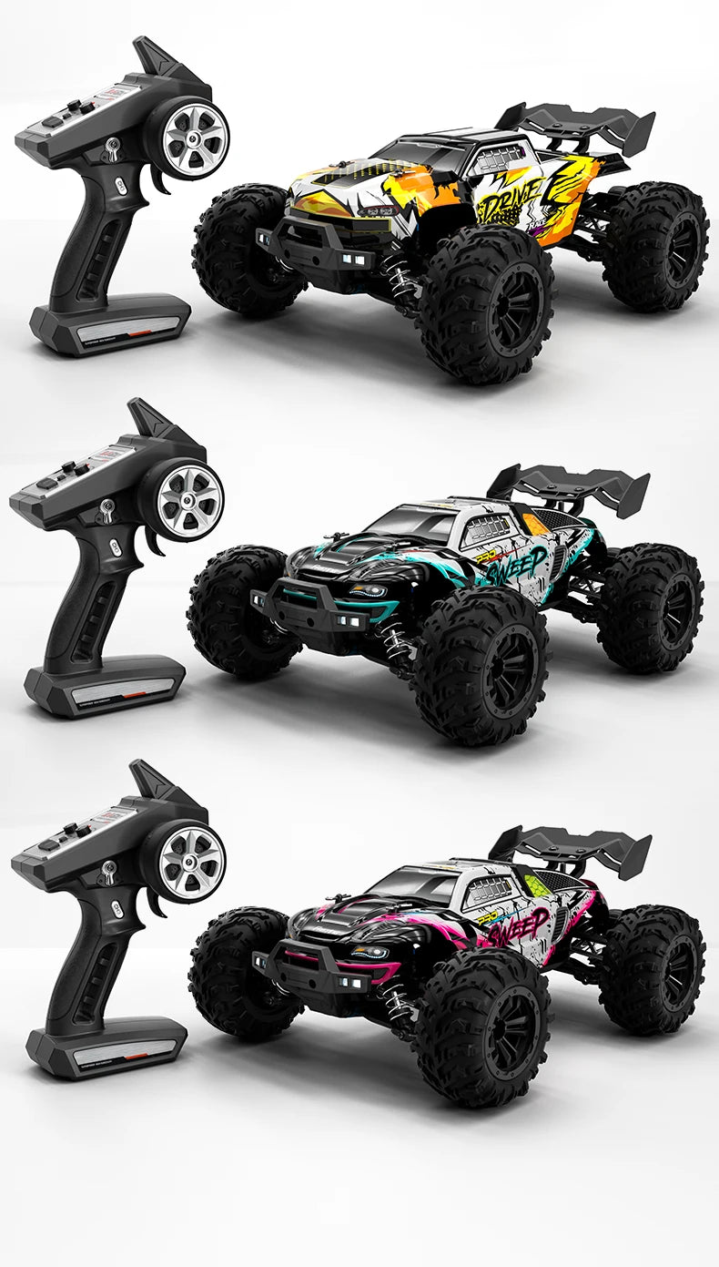 Teeggi 16101/16102 PRO 1:16 Hochgeschwindigkeits-RC-Auto mit LED-Licht Drift 70 km/h 4WD RC Off-Road-Auto Monster Truck Spielzeug für Kinder Geschenke