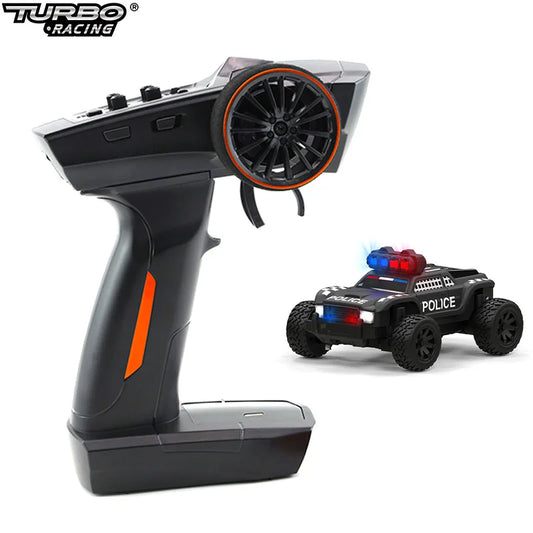 Mini RC Monstertruck vollproportional RC Polizei Auto Turbo Racing 1:76
