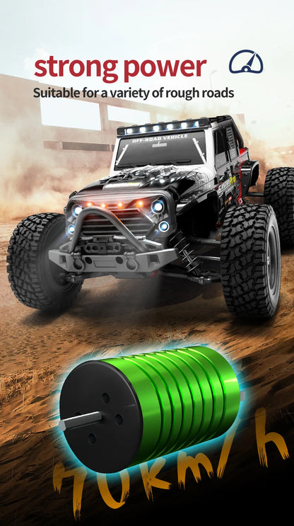 Teeggi 16101/16102 PRO 1:16 Hochgeschwindigkeits-RC-Auto mit LED-Licht Drift 70 km/h 4WD RC Off-Road-Auto Monster Truck Spielzeug für Kinder Geschenke