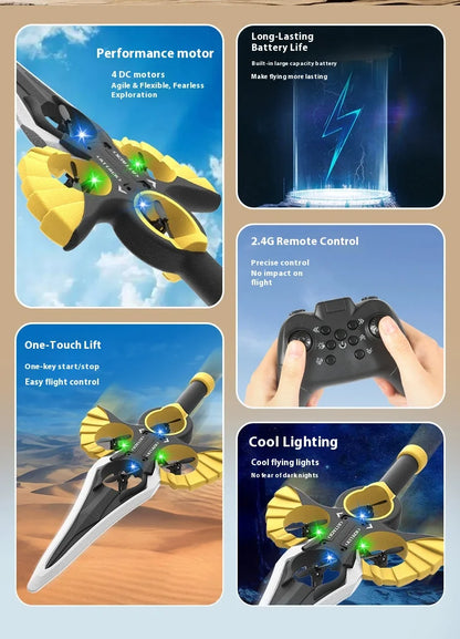 Ferngesteuertes fliegendes Schwert, ferngesteuertes Stunt-Flugschwert, neues ferngesteuertes ferngesteuertes Flugzeug, 360-Grad-Geste, ferngesteuertes Schwert