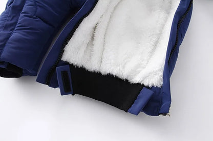 2024 neue Winter Baby Strampler Dicke Warme Infant Mit Kapuze Innen Fleece Overall Neugeborenen Jungen Mädchen Overalls Kleinkind Kleidung Set