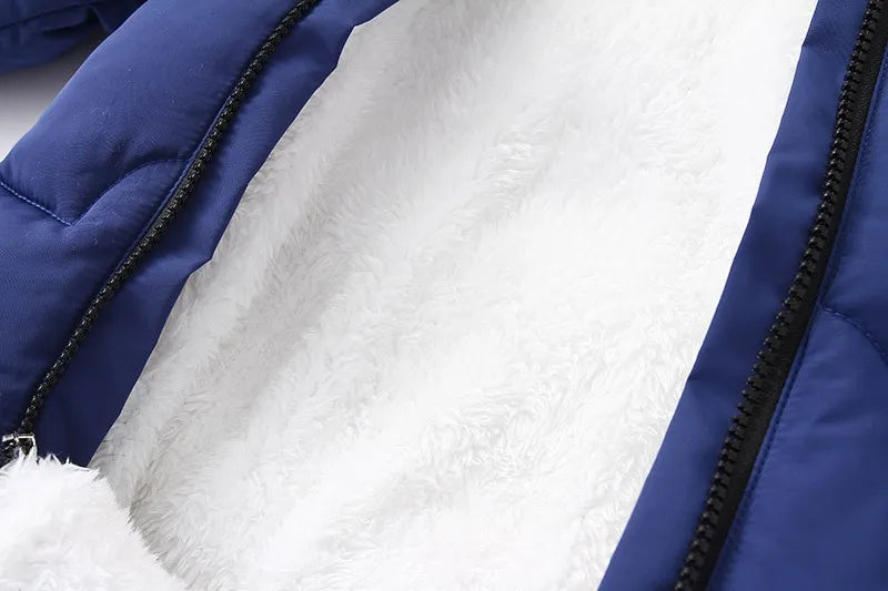 2024 neue Winter Baby Strampler Dicke Warme Infant Mit Kapuze Innen Fleece Overall Neugeborenen Jungen Mädchen Overalls Kleinkind Kleidung Set