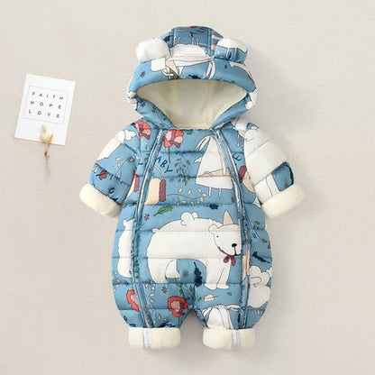 Neue geboren Baby kleidung Warme Fleece Strampler Bodys Baby Jungen Kostüm Infant Mädchen Kleidung Cartoon Insgesamt Oberbekleidung Overalls