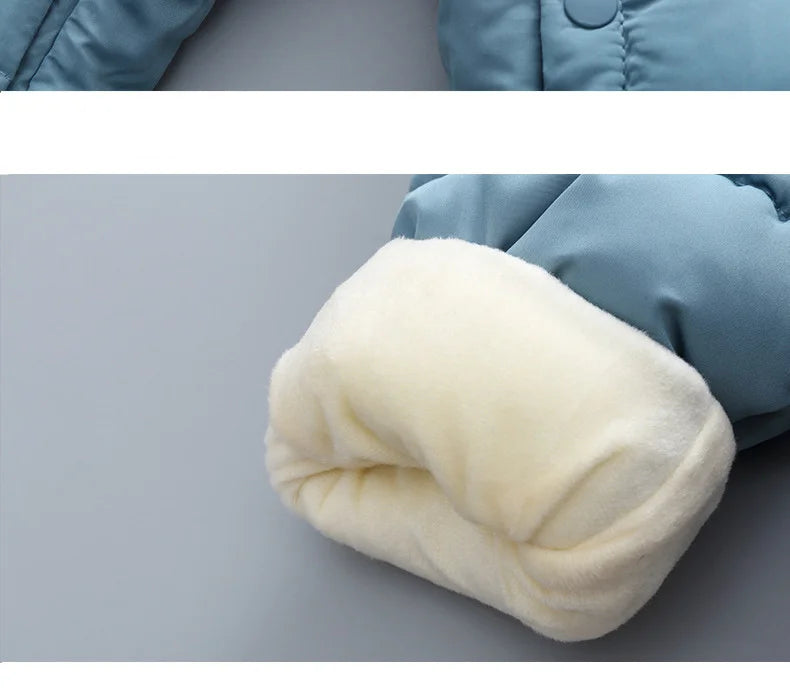 Neue geboren Warme Baby mantel Winter Mit Kapuze Strampler Dicke Overall Overalls Schneeanzug Kinder Jungen Kleidung kinder kleidung DropShipping