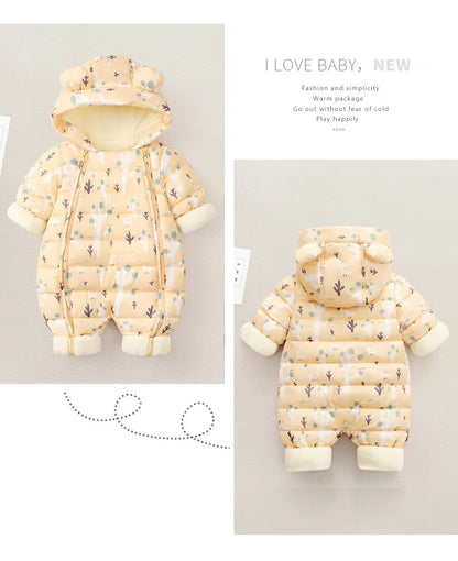 Neue geboren Baby kleidung Warme Fleece Strampler Bodys Baby Jungen Kostüm Infant Mädchen Kleidung Cartoon Insgesamt Oberbekleidung Overalls
