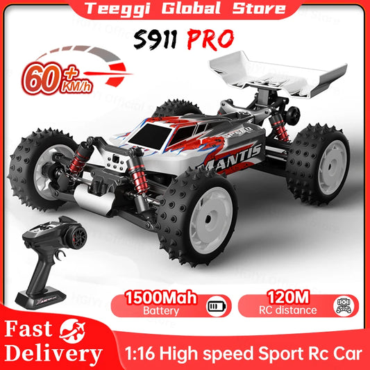 2,4g bürstenloser RC-Rennwagen 1:16 4WD RC-Auto 70 km/h oder 50 km/h Hochgeschwindigkeits-Offroad-Auto-Fernbedienung Spielzeug für Kinder Geschenk