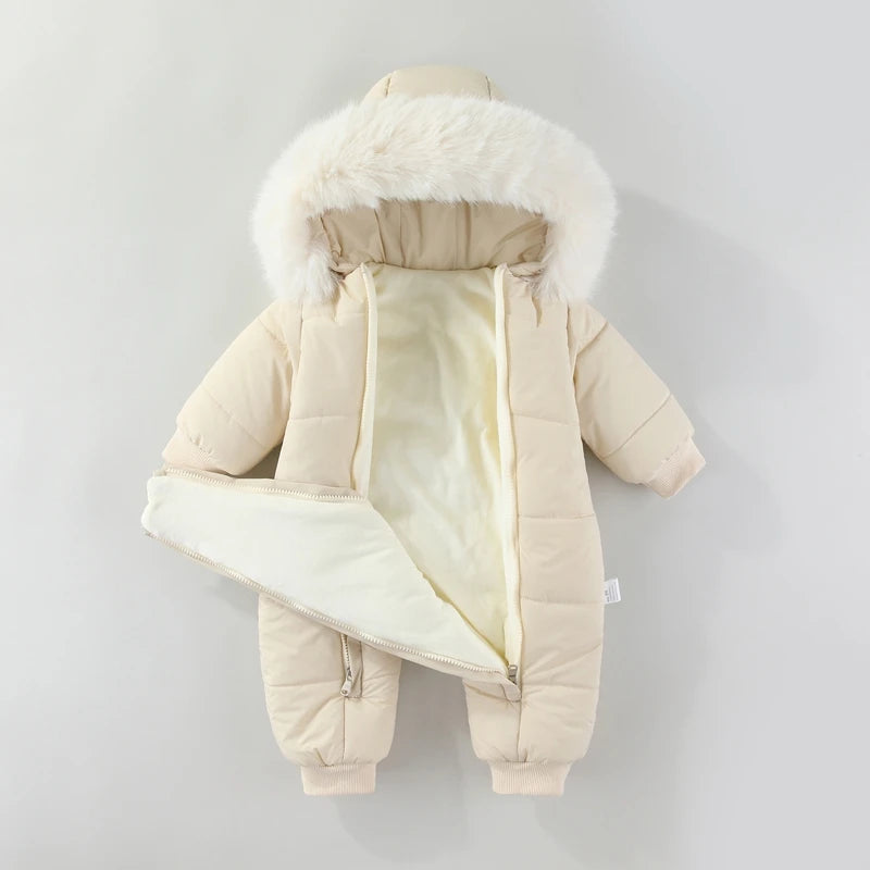 Neugeborenen Baby Overall Herbst und Winter Baby Strampler Warme Säuglings Schneeanzug Jungen Kleidung Verdicken Baby Ski Anzug Mädchen Mantel 0-18M